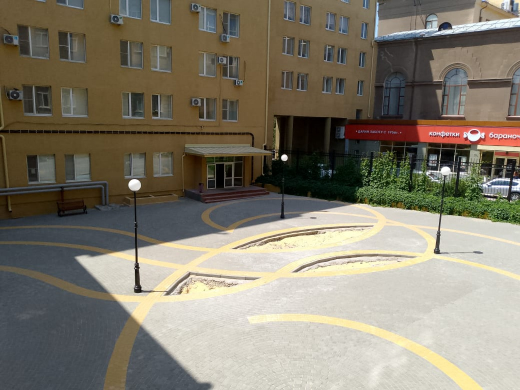 Внутренний двор ВолгГМУ преображается