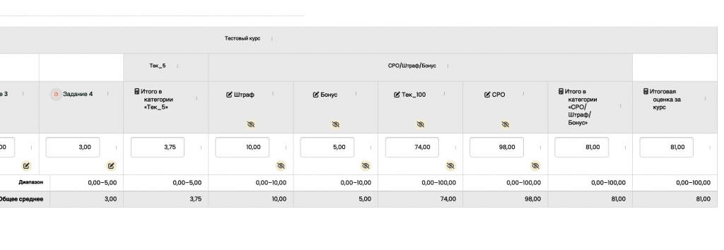 Пример заполнения дополнительных полей