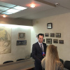 ТВ съемка ректора ВолгГМУ Владимира Шкарина для видеосюжета о победителях окружного этапа Всероссийской премии 