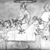 Новые поступления в музее ВолгГМУ: Переданы реликвии из семьи В. Е. Ефета - дружеский шарж