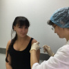 Журналист пресс-центра ВолгГМУ Елена Сухорукова на вакцинации