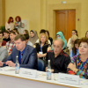 Профессора кафедры философии, биоэтики и права с курсом социологии медицины ВолгГМУ, д.с.н. Г.Ю.Щекин и д.ф.н. Г.С.Табатадзе (на фото - слева направо: второй и третий) представили на конференции свои научные доклады