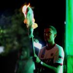 Алексей Савостин зажигает огонь "Импульса